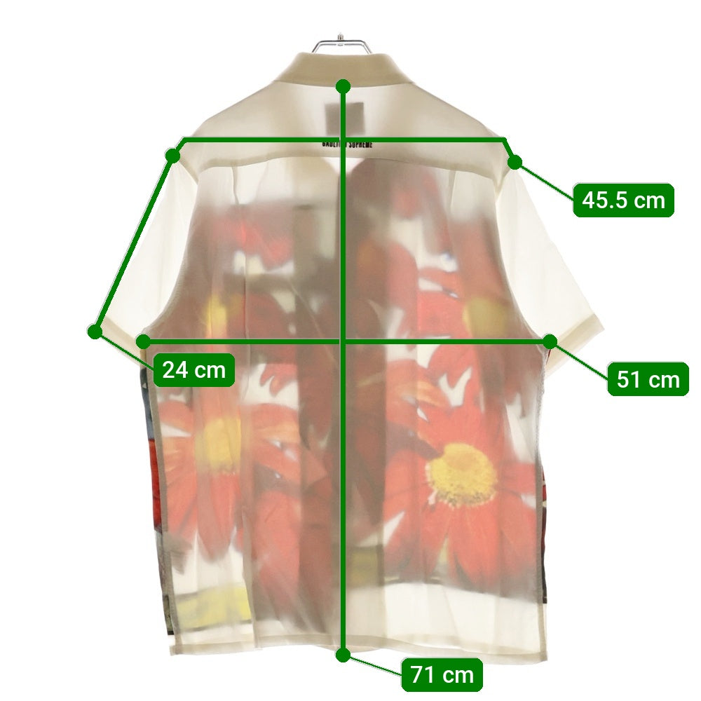 SUPREME(シュプリーム) 19SS × Jean Paul Gaultier Flower Power Rayon Shirt ジャンポールゴルチエ フラワー パワー レーヨン 半袖シャツ ホワイト