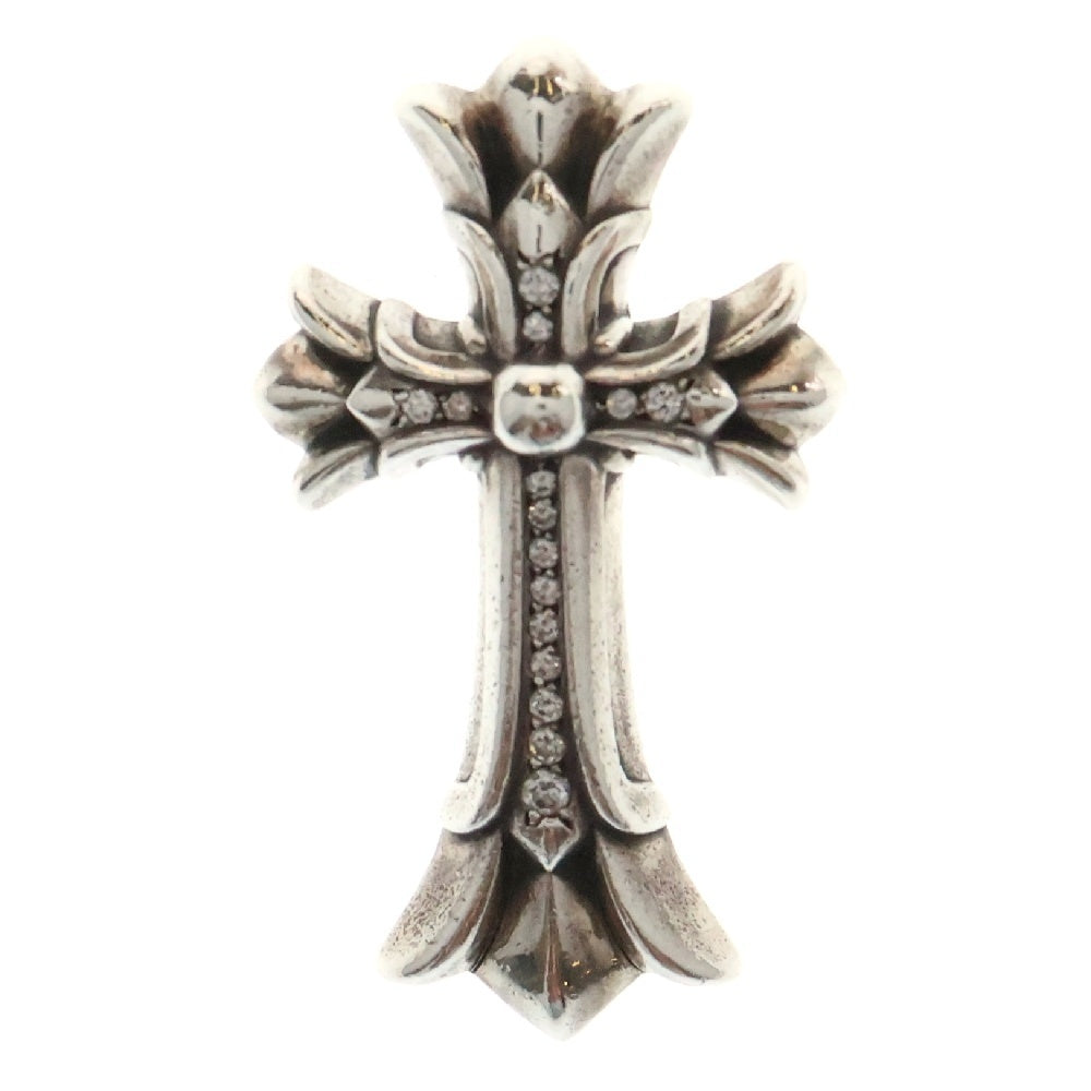 CHROME HEARTS(クロムハーツ) DBL CH CRS SML スモールダブルCHクロスペンダントトップ PAVEダイヤ シルバー