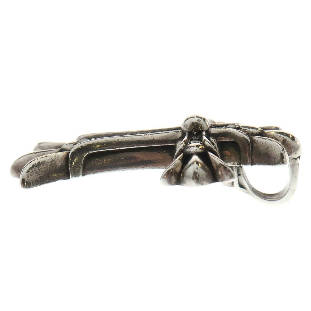 CHROME HEARTS(クロムハーツ) DBL CH CRS SML スモールダブルCHクロスペンダントトップ PAVEダイヤ シルバー