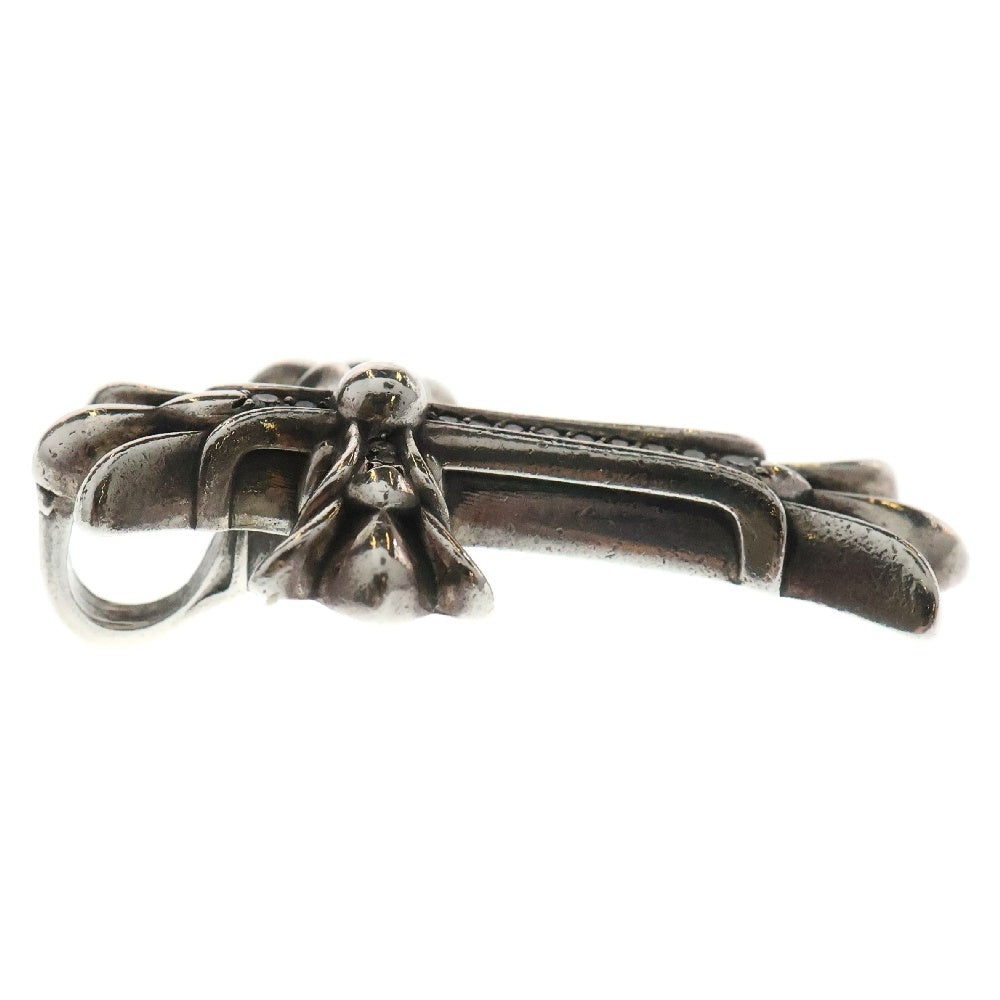 CHROME HEARTS(クロムハーツ) DBL CH CRS SML スモールダブルCHクロスペンダントトップ PAVEダイヤ シルバー