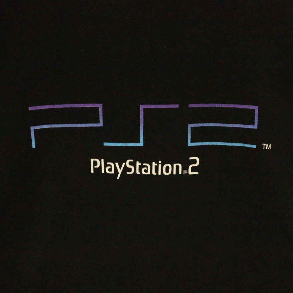 VINTAGE(ヴィンテージ) 00S PlayStation2 プレイステーション ロゴプリント 半袖Tシャツ ブラック
