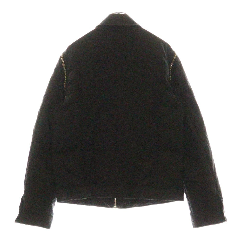 DOLCE & GABBANA(ドルチェアンドガッバーナ) 03AW ジップデザイン デタッチャブル 中綿ジップアップジャケット ブラック