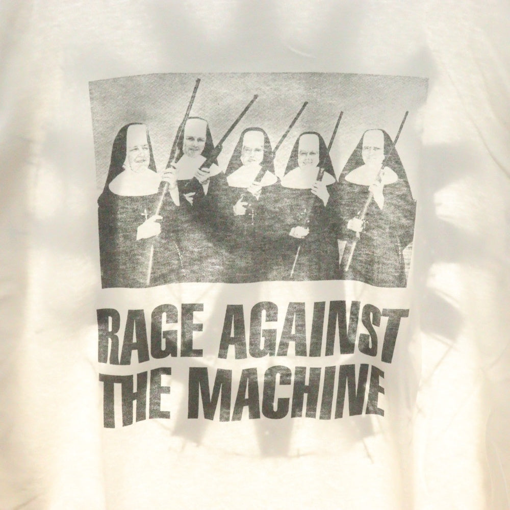 VINTAGE(ヴィンテージ) 90s RAGE AGAINST THE MACHINE 1997 NUNS AND GUNS LS TEE レイジアゲインストザマシーン 長袖Tシャツ 長袖カットソー ホワイト