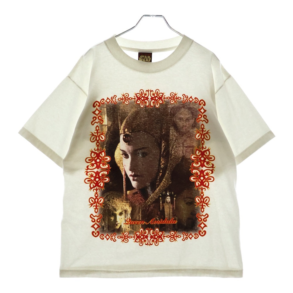 VINTAGE(ヴィンテージ) 90s STAR WARS EPISODE1 QUEEN AMIDALA スターウォーズ エピソード1 アミダラ フロント プリント Tシャツ 半袖カットソー ホワイト