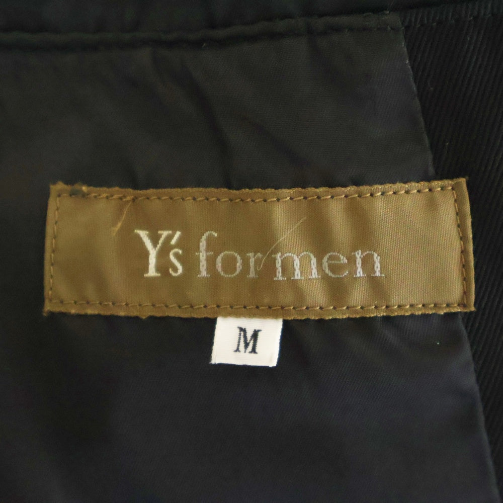 Y's for men(ワイズフォーメン) ウールギャバジン リブカラー ロング コート ブラック MX-C06-108