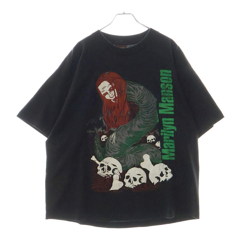 VINTAGE(ヴィンテージ) 90S MARILYN MANSON BOOTLEG マリリンマンソン ブートレグ プリント 半袖Tシャツ ブラック
