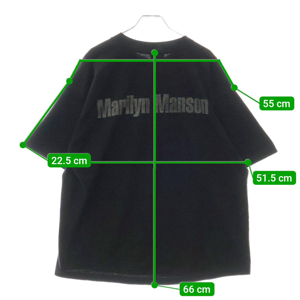 VINTAGE(ヴィンテージ) 90S MARILYN MANSON BOOTLEG マリリンマンソン ブートレグ プリント 半袖Tシャツ ブラック
