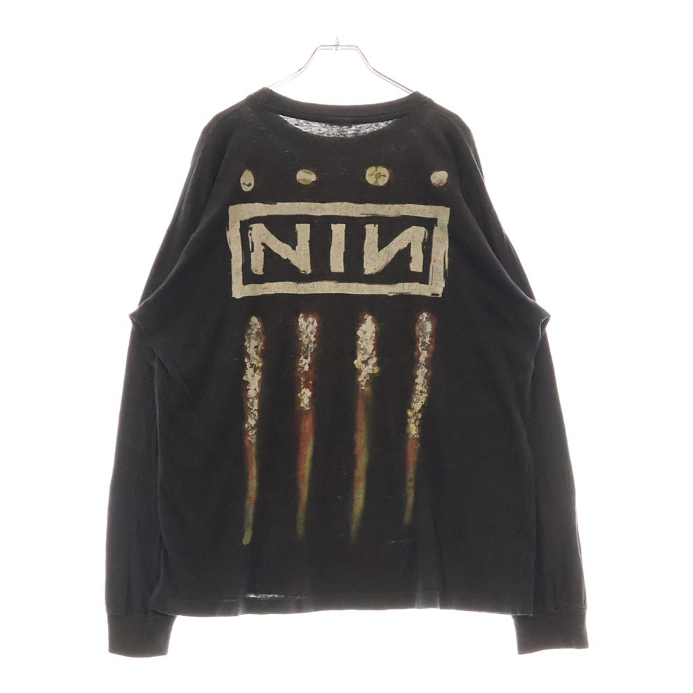 VINTAGE(ヴィンテージ) 90s NINE INCH NAILS the downward spiral L/S ナイインチネイルズ ダウンワードスパイラル ロングスリーブ Tシャツ 長袖カットソー ブラック