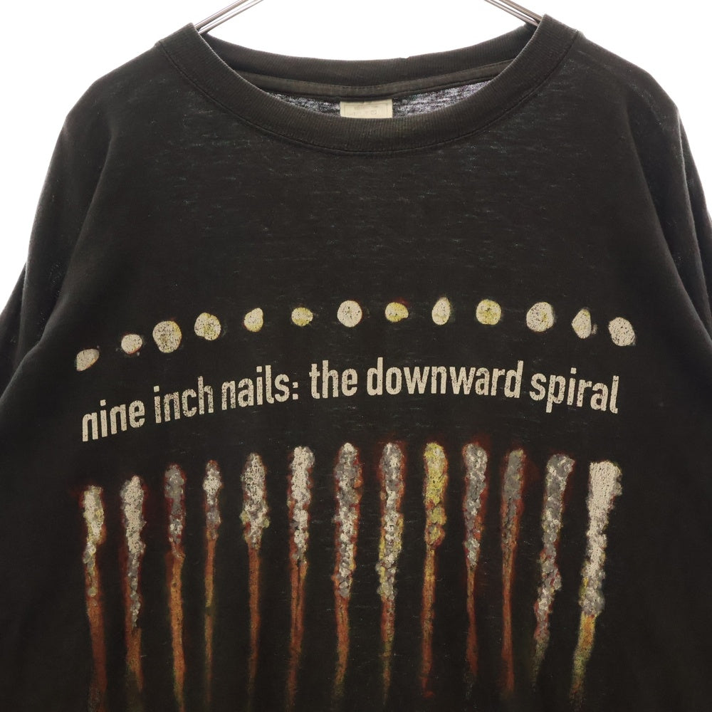 VINTAGE(ヴィンテージ) 90s NINE INCH NAILS the downward spiral L/S ナイインチネイルズ ダウンワードスパイラル ロングスリーブ Tシャツ 長袖カットソー ブラック