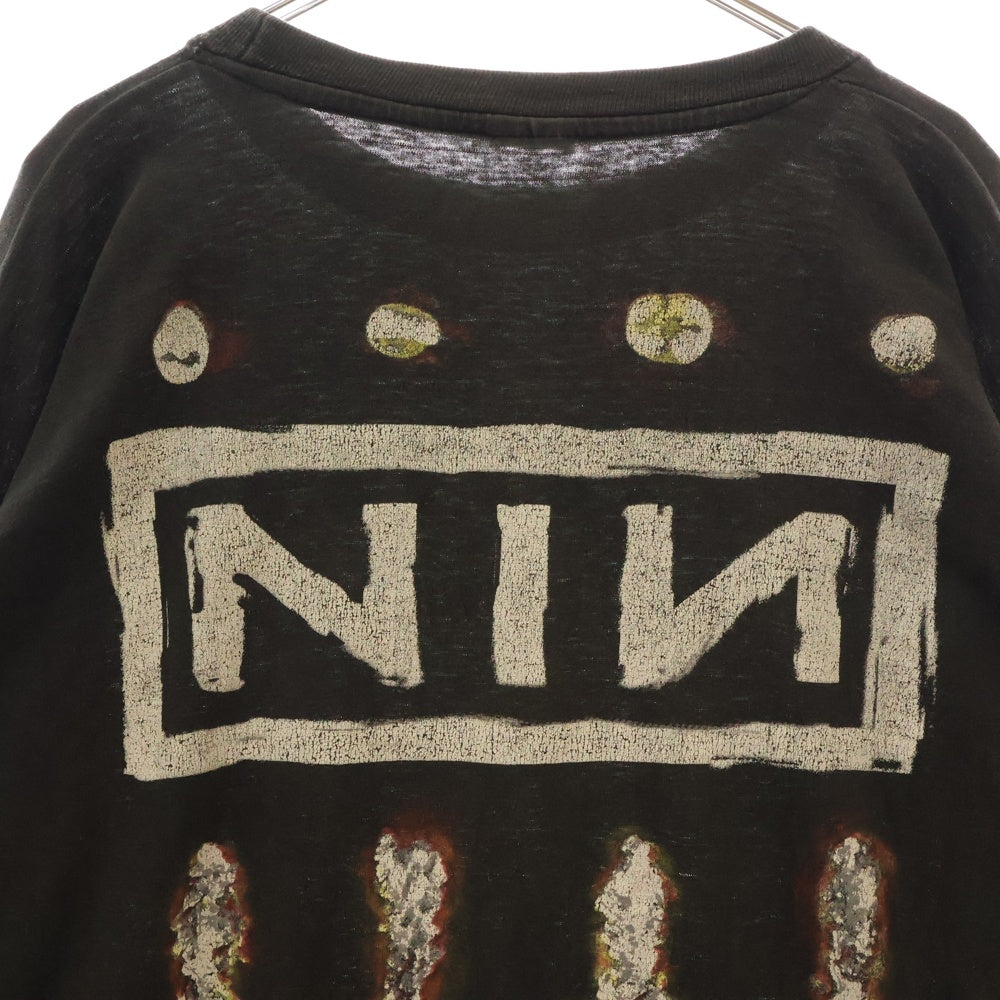 VINTAGE(ヴィンテージ) 90s NINE INCH NAILS the downward spiral L/S ナイインチネイルズ ダウンワードスパイラル ロングスリーブ Tシャツ 長袖カットソー ブラック