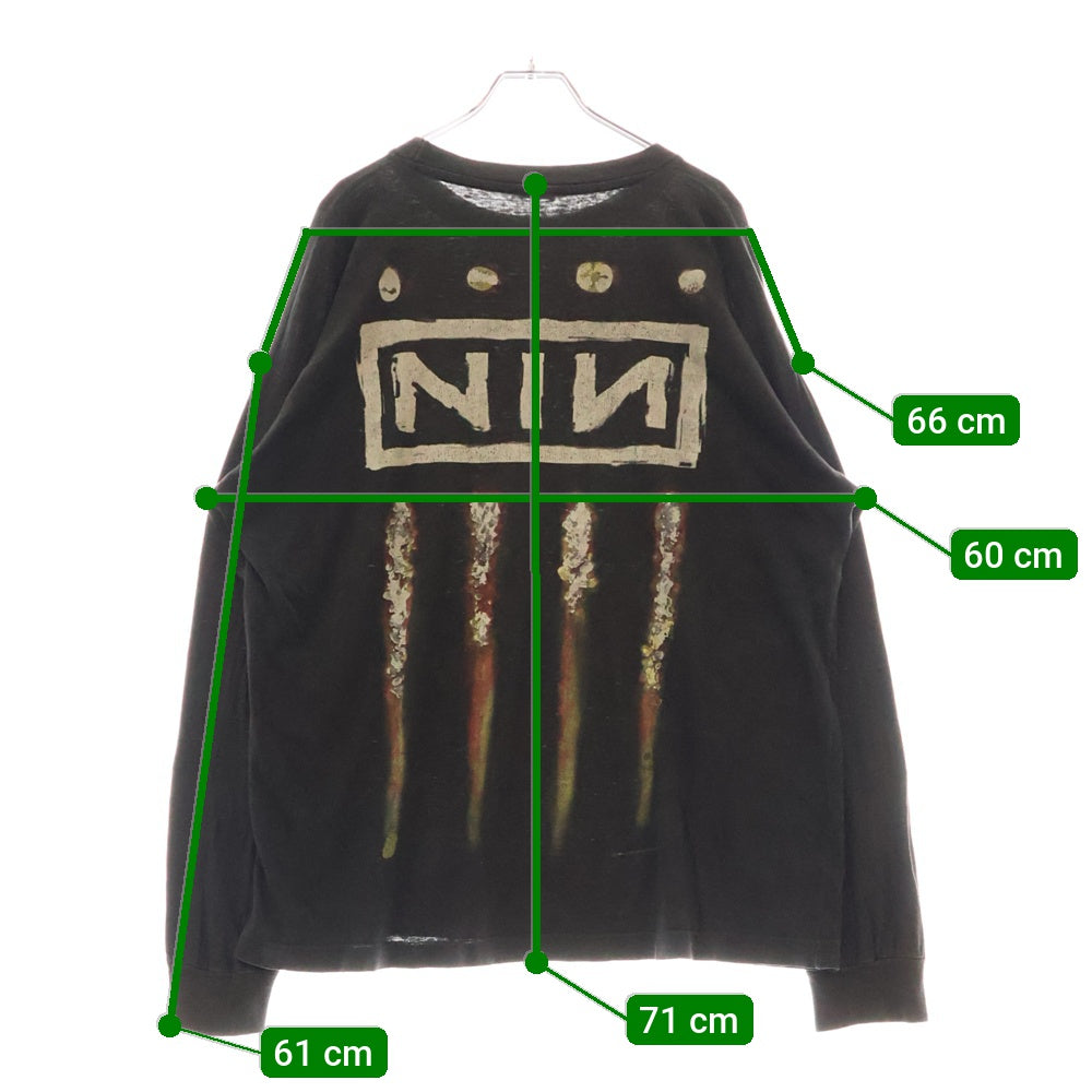 VINTAGE(ヴィンテージ) 90s NINE INCH NAILS the downward spiral L/S ナイインチネイルズ ダウンワードスパイラル ロングスリーブ Tシャツ 長袖カットソー ブラック