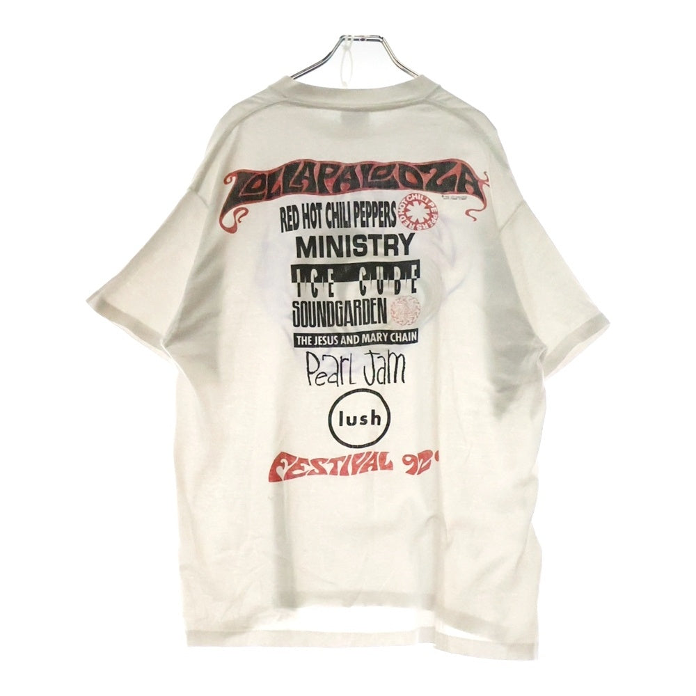 VINTAGE(ヴィンテージ) 90s LOLLAPALOOZA 1992 FESTIVAL ロラパルーザ 両面プリント Tシャツ 半袖カットソー ホワイト