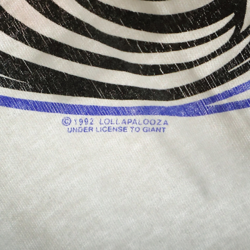 VINTAGE(ヴィンテージ) 90s LOLLAPALOOZA 1992 FESTIVAL ロラパルーザ 両面プリント Tシャツ 半袖カットソー ホワイト