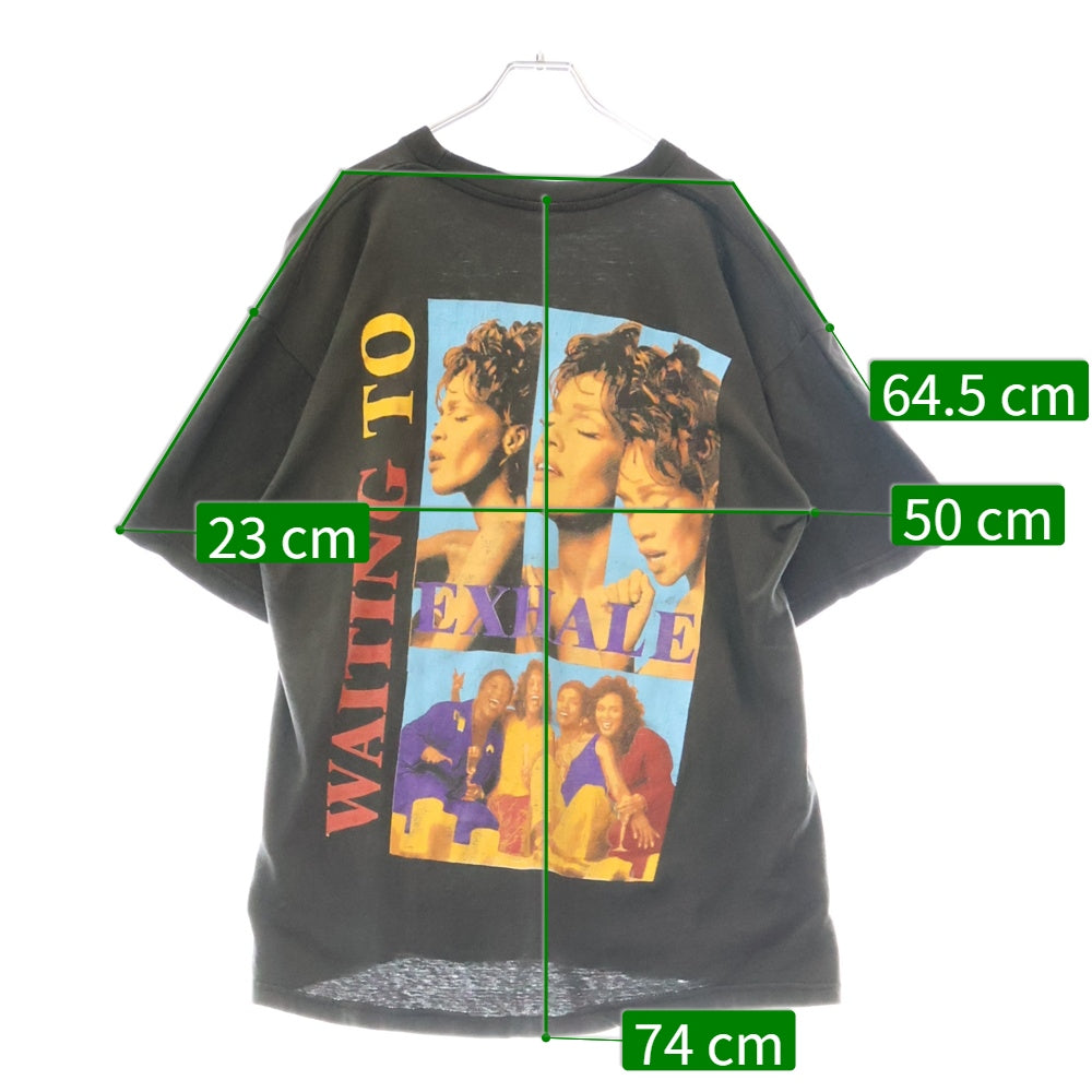 VINTAGE(ヴィンテージ) 90s WAITING TO EXHALE WHITNEY HOUSTON MOVIE TEE ため息つかせて ホイットニーヒューストン Tシャツ 半袖カットソー ブラック
