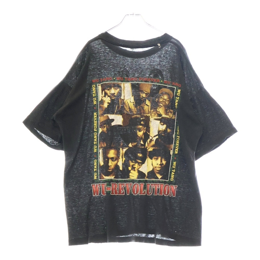 VINTAGE(ヴィンテージ) 90s WU-TANG CLAN FOREVER WU-REVOLUTION RAP DESIGN ウータン 両面プリント Tシャツ 半袖カットソー ブラック
