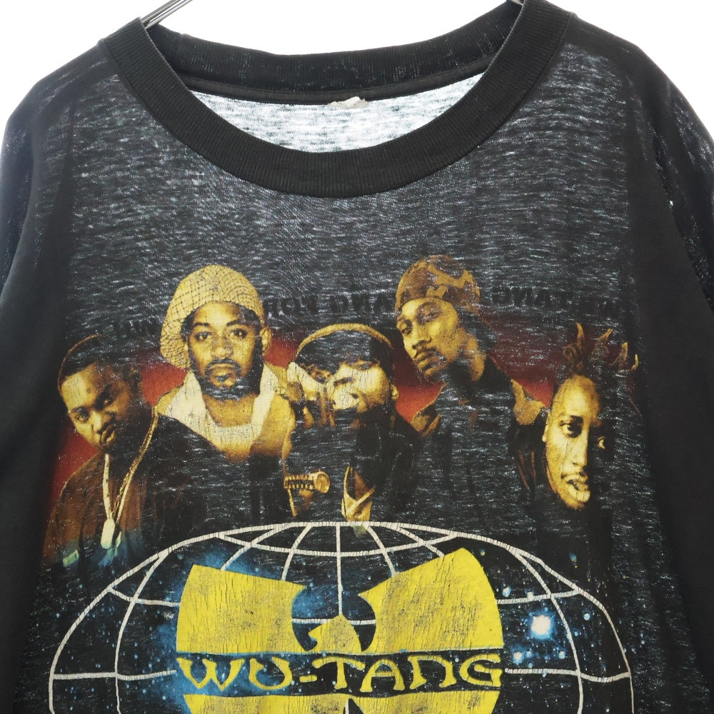VINTAGE(ヴィンテージ) 90s WU-TANG CLAN FOREVER WU-REVOLUTION RAP DESIGN ウータン 両面プリント Tシャツ 半袖カットソー ブラック