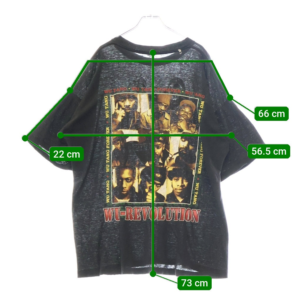 VINTAGE(ヴィンテージ) 90s WU-TANG CLAN FOREVER WU-REVOLUTION RAP DESIGN ウータン 両面プリント Tシャツ 半袖カットソー ブラック