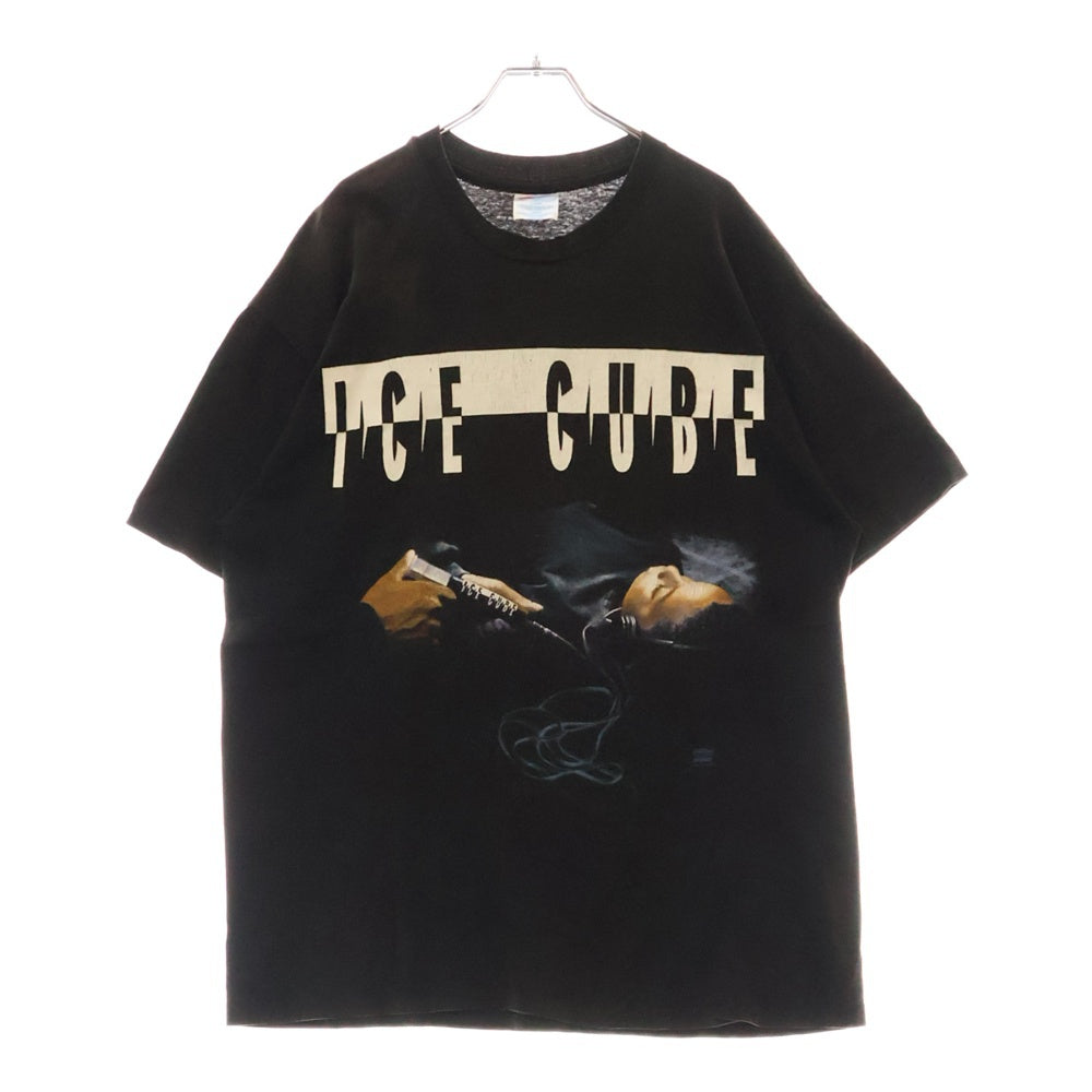 VINTAGE(ヴィンテージ) 90S ICE CUBE LETHAL INJECTION アイスキューブ リーサル・インジェクション 両面プリント 半袖Tシャツ ブラック