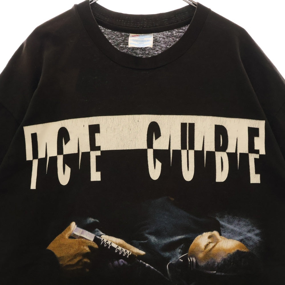 VINTAGE(ヴィンテージ) 90S ICE CUBE LETHAL INJECTION アイスキューブ リーサル・インジェクション 両面プリント 半袖Tシャツ ブラック