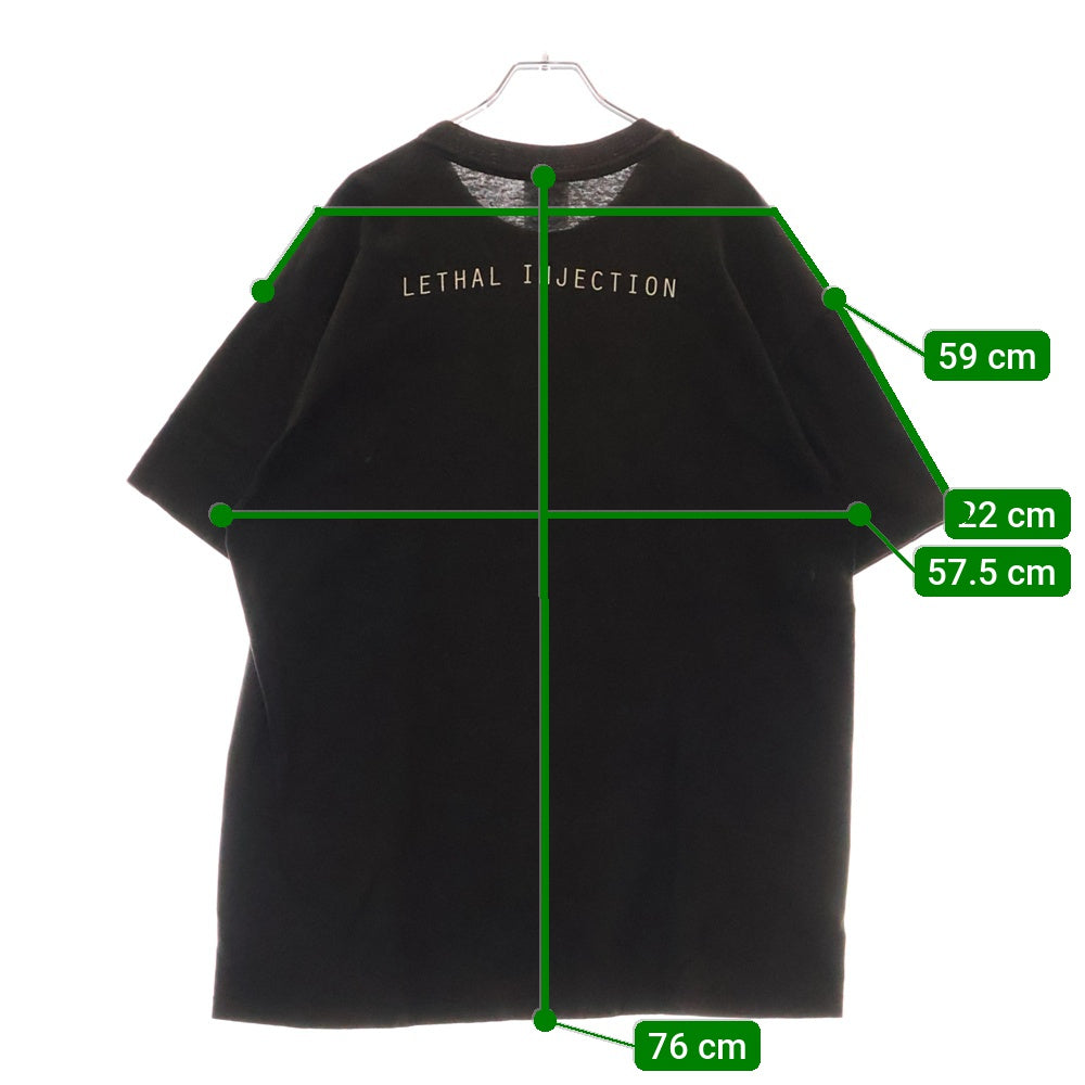 VINTAGE(ヴィンテージ) 90S ICE CUBE LETHAL INJECTION アイスキューブ リーサル・インジェクション 両面プリント 半袖Tシャツ ブラック