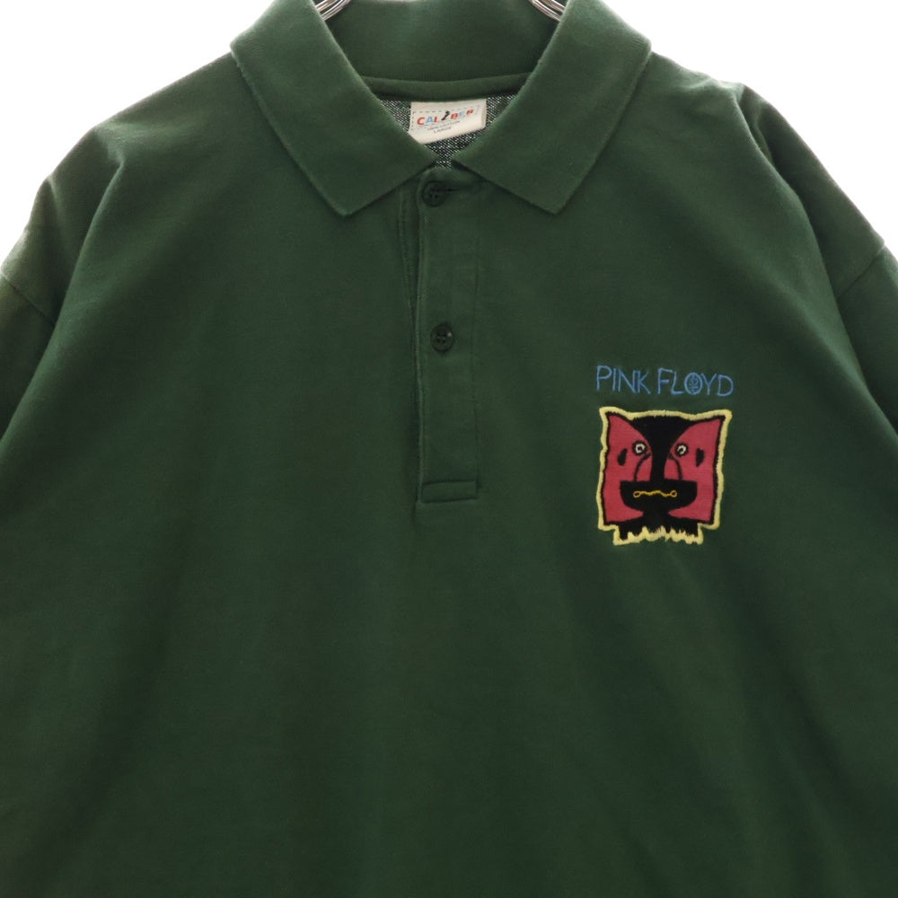 VINTAGE(ヴィンテージ) 90s PINK FLOYD EMBROIDERY POLO SHIRT ピンクフロイド 刺繍 ポロシャツ 半袖シャツ グリーン