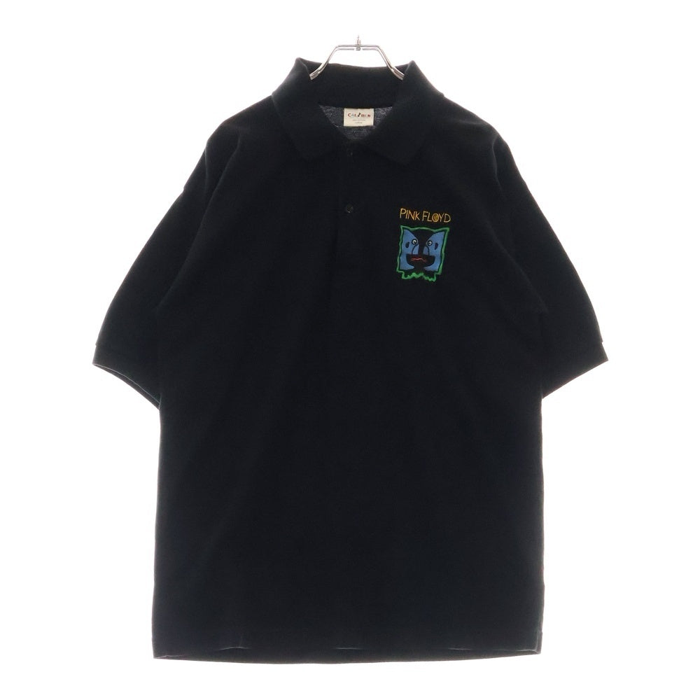 VINTAGE(ヴィンテージ) 90s PINK FLOYD EMBROIDERY POLO SHIRT ピンクフロイド 刺繍 ポロシャツ 半袖シャツ ブラック