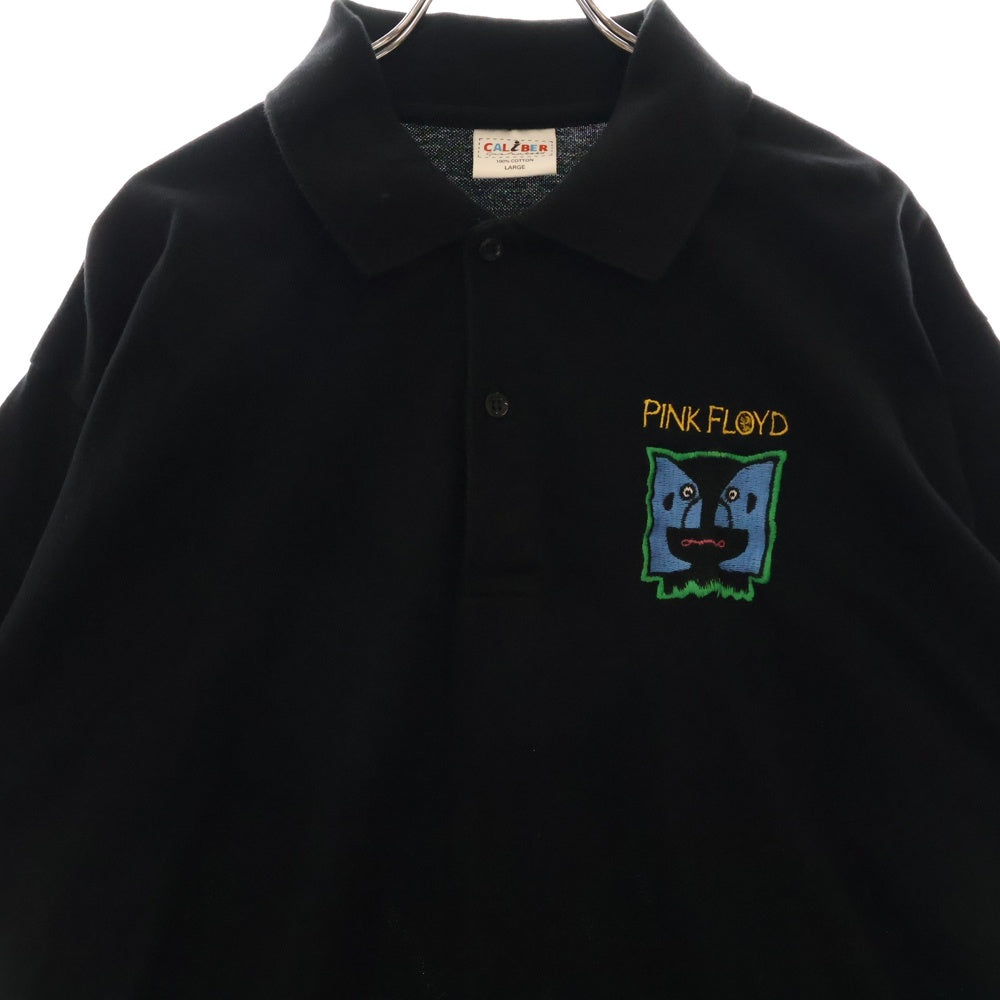 VINTAGE(ヴィンテージ) 90s PINK FLOYD EMBROIDERY POLO SHIRT ピンクフロイド 刺繍 ポロシャツ 半袖シャツ ブラック