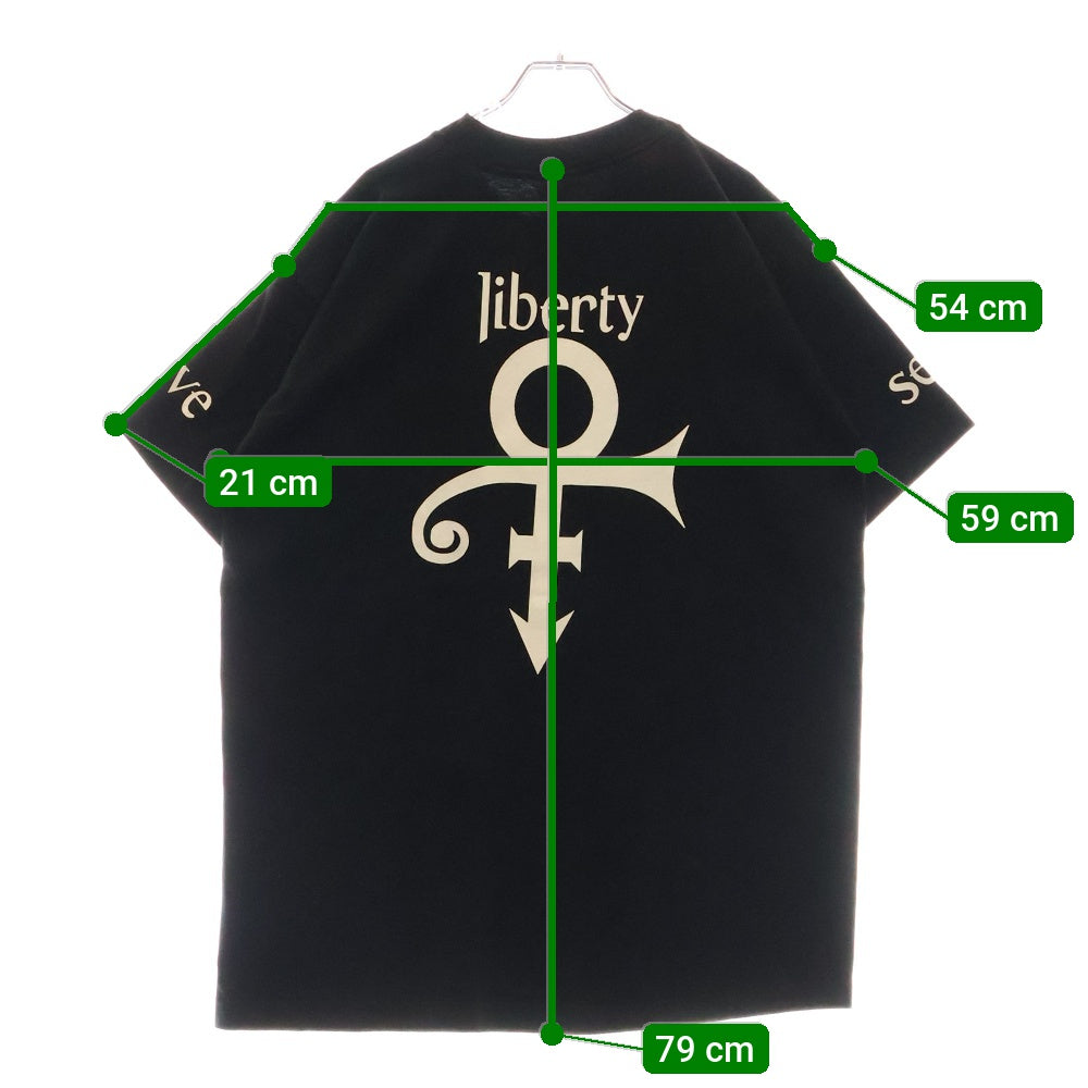 VINTAGE(ヴィンテージ) 90s PRINCE LOVE SYMBOL LOVE SEX LIBERTY プリンス ラブ シンボル セックス リバーティ Tシャツ 半袖カットソー ブラック