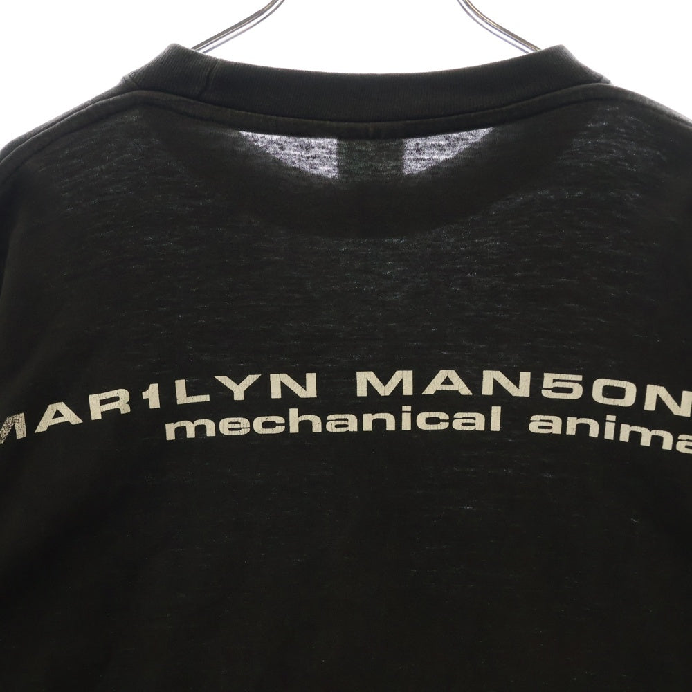 VINTAGE(ヴィンテージ) 90S MARILYN MANSON MECHANICAL ANIMALS TEE マリリンマンソン 両面プリント半袖Tシャツ カットソー ブラック