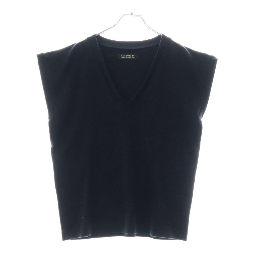 RAF SIMONS(ラフシモンズ) 00SS ARCHIVE V-NECK コットン Vネック ベスト アーカイブ ブラック