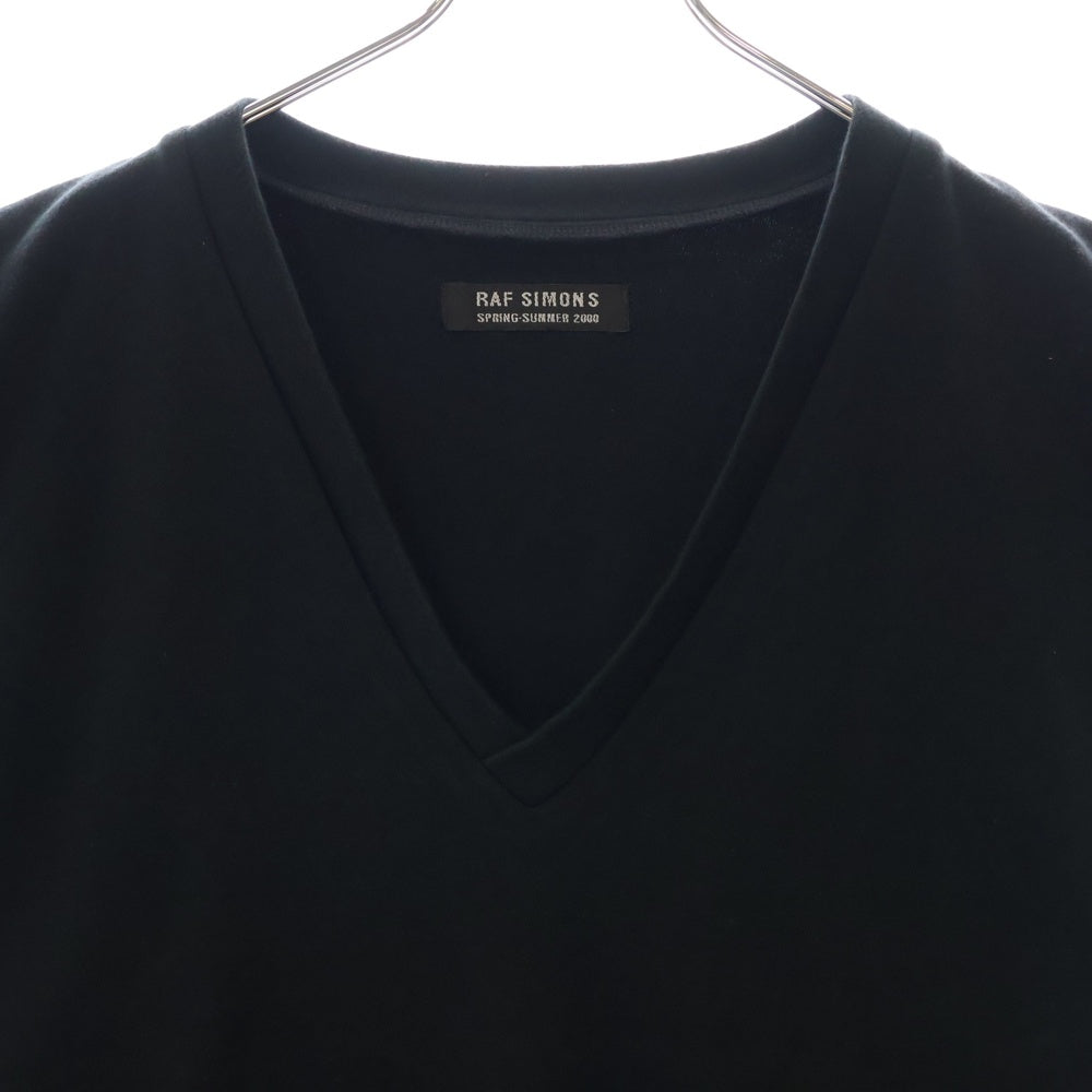 RAF SIMONS(ラフシモンズ) 00SS ARCHIVE V-NECK コットン Vネック ベスト アーカイブ ブラック