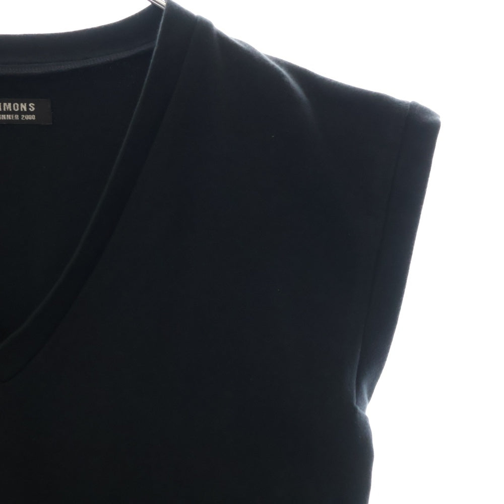 RAF SIMONS(ラフシモンズ) 00SS ARCHIVE V-NECK コットン Vネック ベスト アーカイブ ブラック