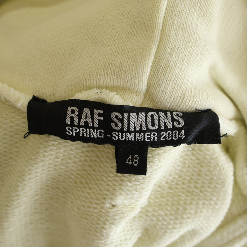 RAF SIMONS(ラフシモンズ) 04SS ARCHIVE 宗教期 ストーンネックレス付き プルオーバーパーカー フーディー クリーム