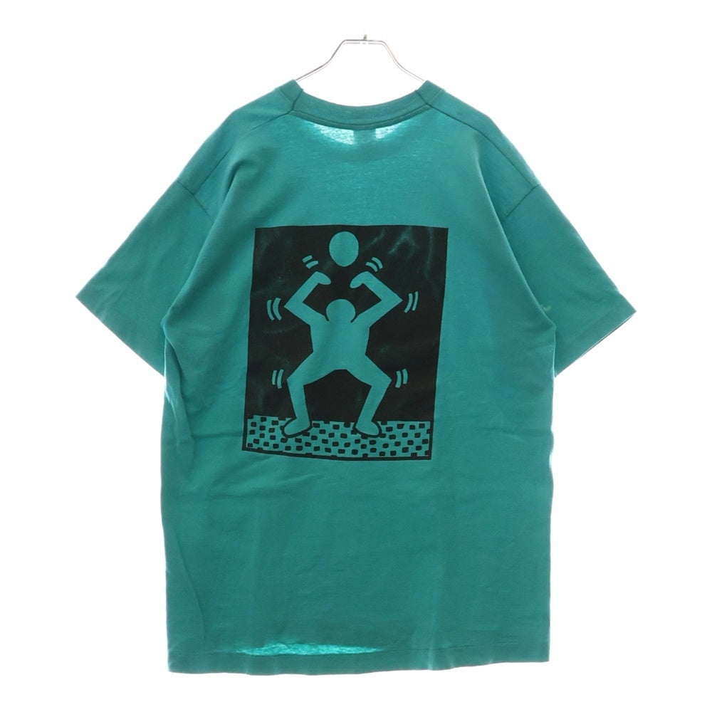 VINTAGE(ヴィンテージ) 90s Keith Haring N.Y Urban Professionals Volleyball キースへリング 両面プリント Tシャツ 半袖カットソー ブルー