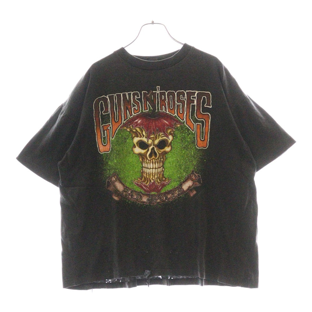 VINTAGE(ヴィンテージ) 90s GUNS 'N ROSES BAD APPLE ガンズ・アンド・ローゼズ バッド・アップル Tシャツ 半袖カットソー ブラック