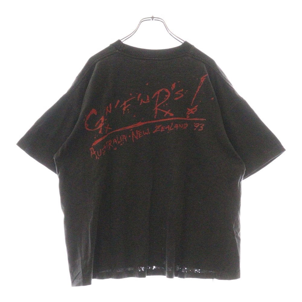 VINTAGE(ヴィンテージ) 90s GUNS 'N ROSES BAD APPLE ガンズ・アンド・ローゼズ バッド・アップル Tシャツ 半袖カットソー ブラック
