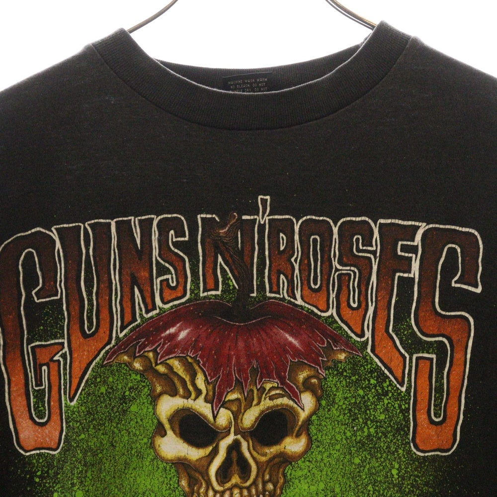 VINTAGE(ヴィンテージ) 90s GUNS 'N ROSES BAD APPLE ガンズ・アンド・ローゼズ バッド・アップル Tシャツ 半袖カットソー ブラック