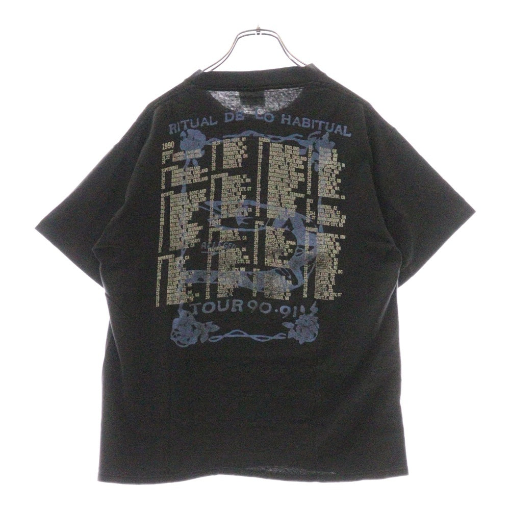 VINTAGE(ヴィンテージ) 90 JANE'S ADDICTION RITUAL DE LO HABITUAL TOUR ジェーンズアディクション 両面プリント 半袖Tシャツ ブラック