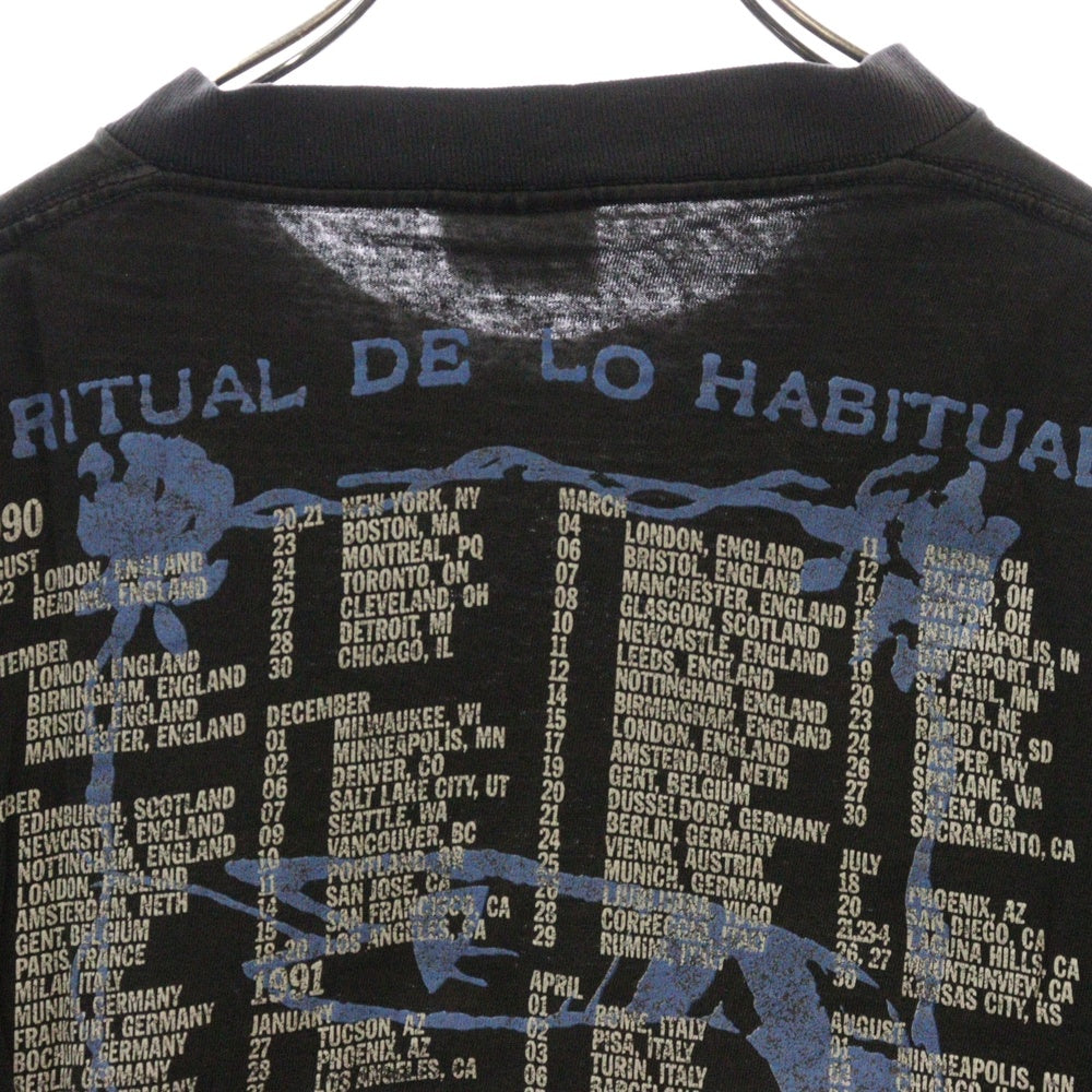VINTAGE(ヴィンテージ) 90 JANE'S ADDICTION RITUAL DE LO HABITUAL TOUR ジェーンズアディクション 両面プリント 半袖Tシャツ ブラック