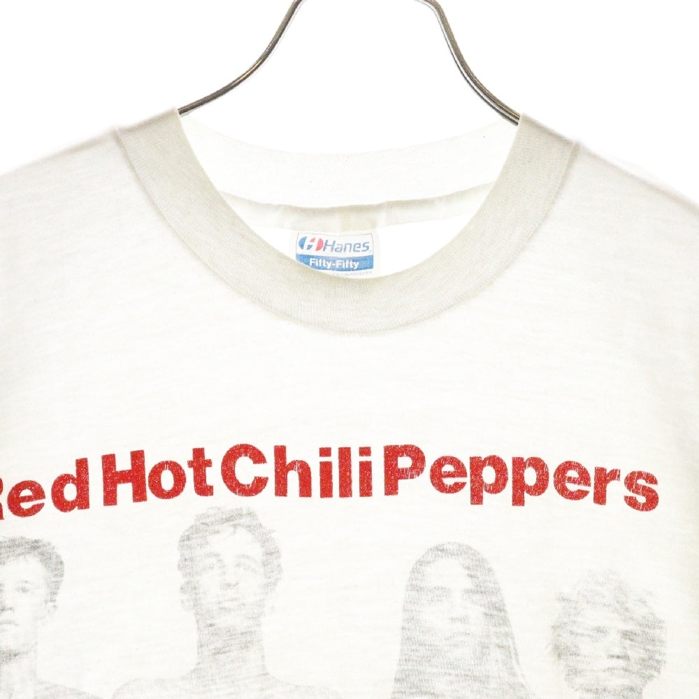 VINTAGE(ヴィンテージ) 80S RED HOT CHILIPEPPERS UPLIFT MOFO PARTY PLAN レッドホットチリペッパーズ プリント 半袖Tシャツ ホワイト