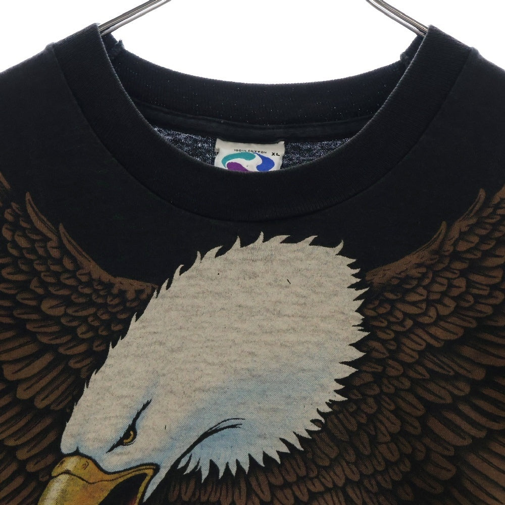 VINTAGE(ヴィンテージ) 90s EAGLE LIQUID BLUE イーグル Tシャツ 半袖カットソー ブラック