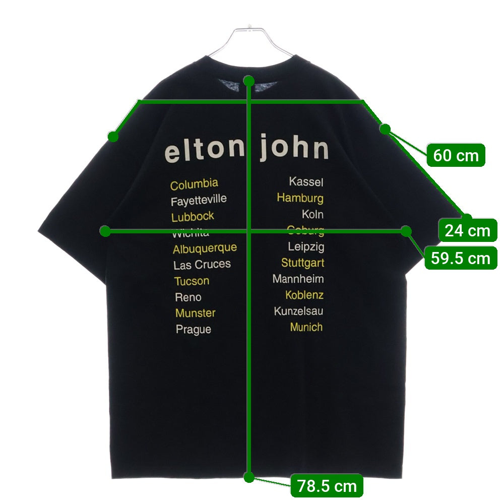 VINTAGE(ヴィンテージ) 00s ELTON JOHN エルトンジョン Tシャツ 半袖カットソー ブラック