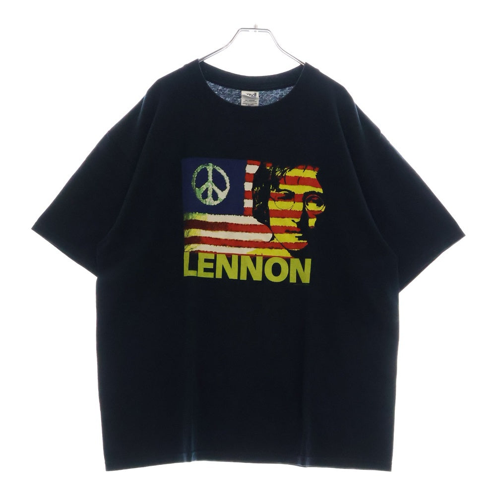 VINTAGE(ヴィンテージ) 00s LENNON GIVE PEACE A CHANCE レノン Tシャツ 半袖カットソー ネイビー