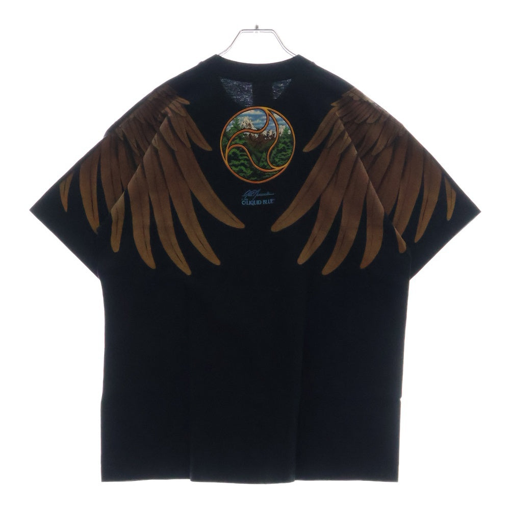 VINTAGE(ヴィンテージ) 90s EAGLE イーグル オーバープリント Tシャツ 半袖カットソー ブラック