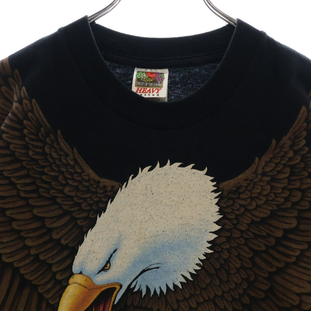 VINTAGE(ヴィンテージ) 90s EAGLE イーグル オーバープリント Tシャツ 半袖カットソー ブラック