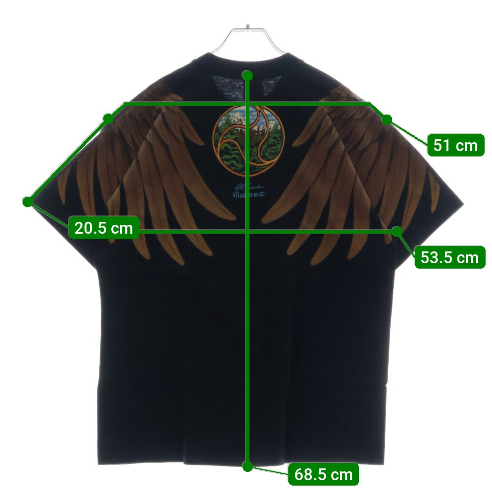 VINTAGE(ヴィンテージ) 90s EAGLE イーグル オーバープリント Tシャツ 半袖カットソー ブラック