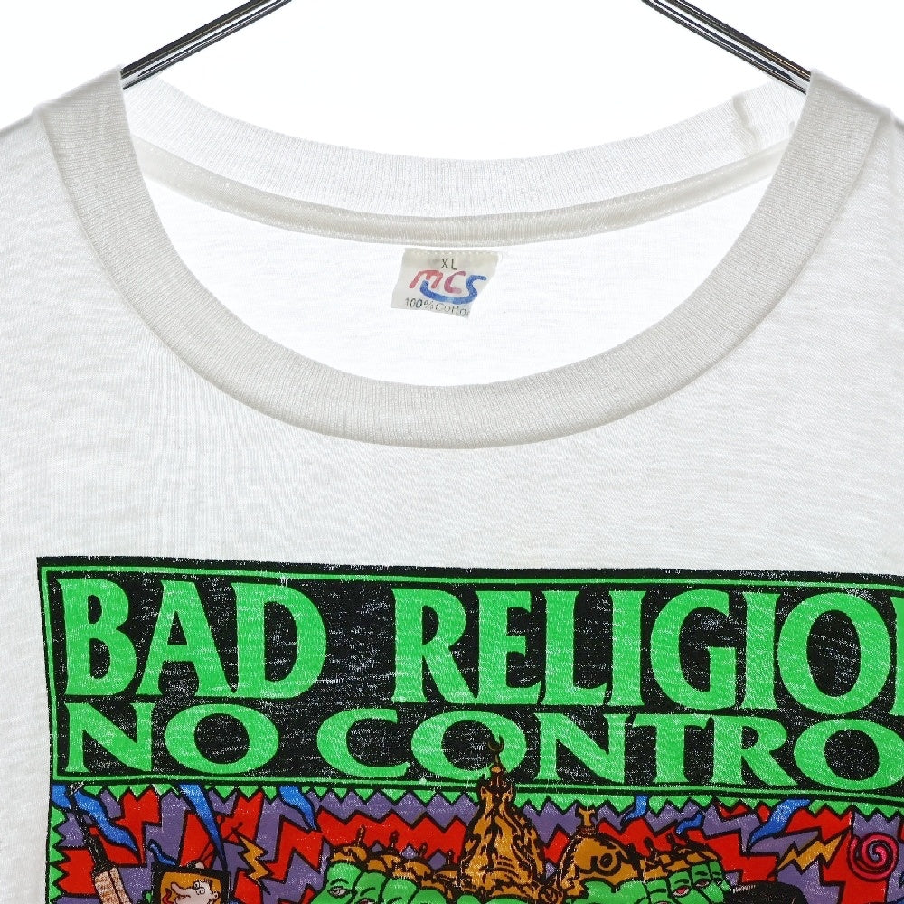 VINTAGE(ヴィンテージ) 90s BAD RELIGION NO CONTROL TOUR 1990 KOZIK TEE バットレディション コジック 両面プリント半袖Tシャツ カットソー ホワイト