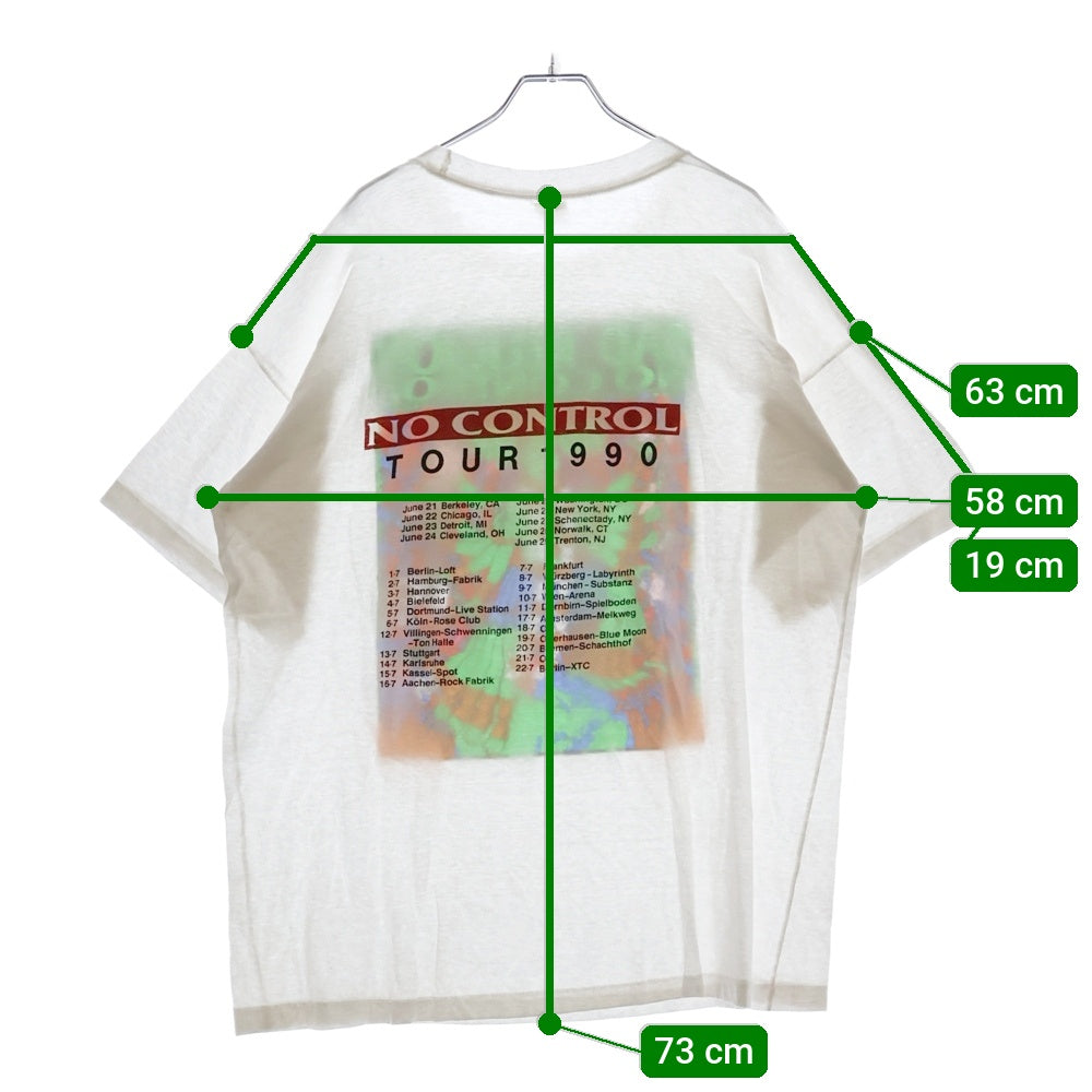 VINTAGE(ヴィンテージ) 90s BAD RELIGION NO CONTROL TOUR 1990 KOZIK TEE バットレディション コジック 両面プリント半袖Tシャツ カットソー ホワイト