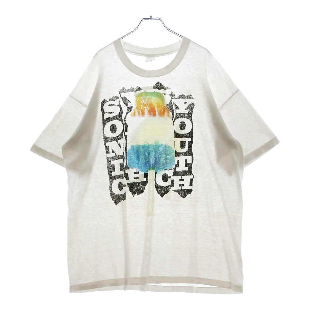 VINTAGE(ヴィンテージ) 90s SONIC YOUTH BOMB POP ICE WHITE TEE ソニックユース 両面プリント半袖Tシャツ カットソー ホワイト