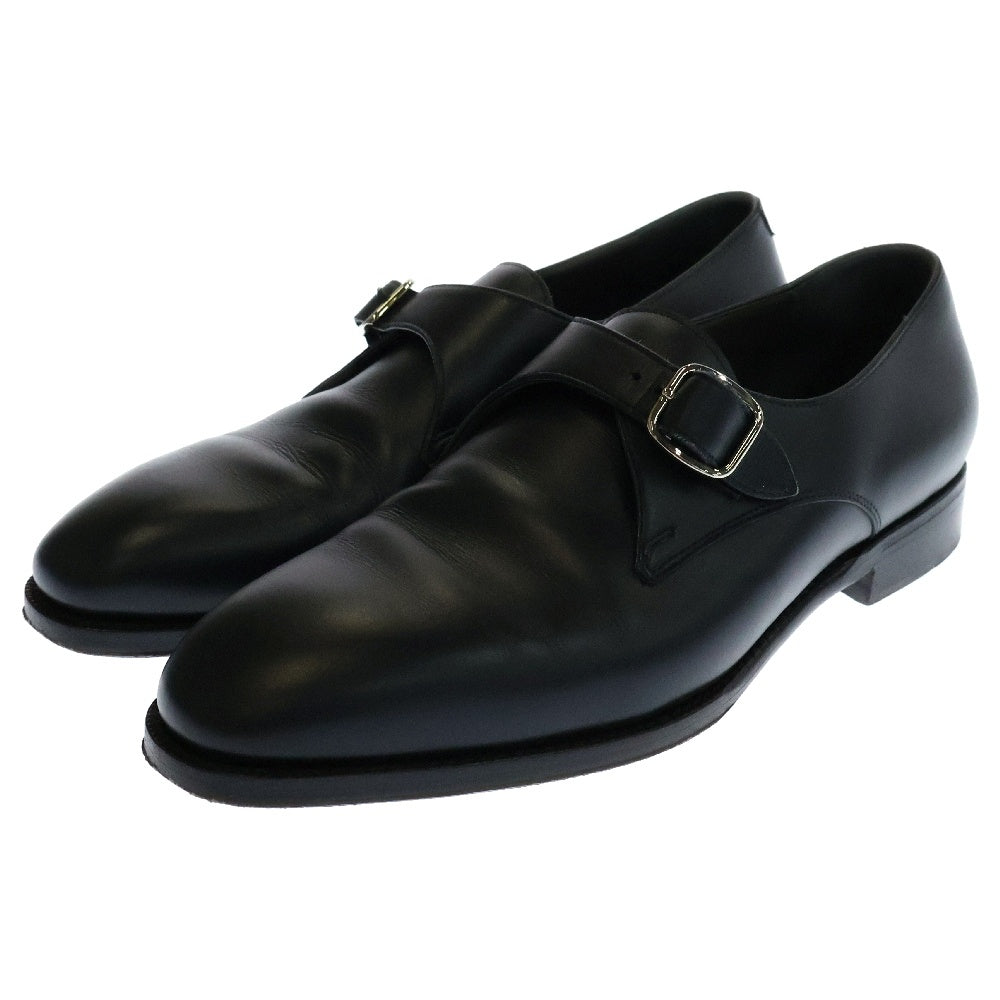 Giacometti(ジャコメッティ) プレーントゥ シングルモンクストラップ レザードレスシューズ ネイビー